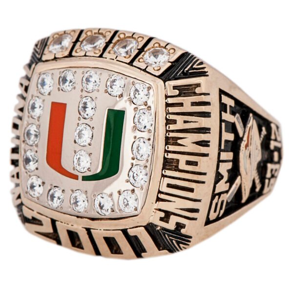 2001 Miami Hurricanes NCAA Baseball Championship Ring